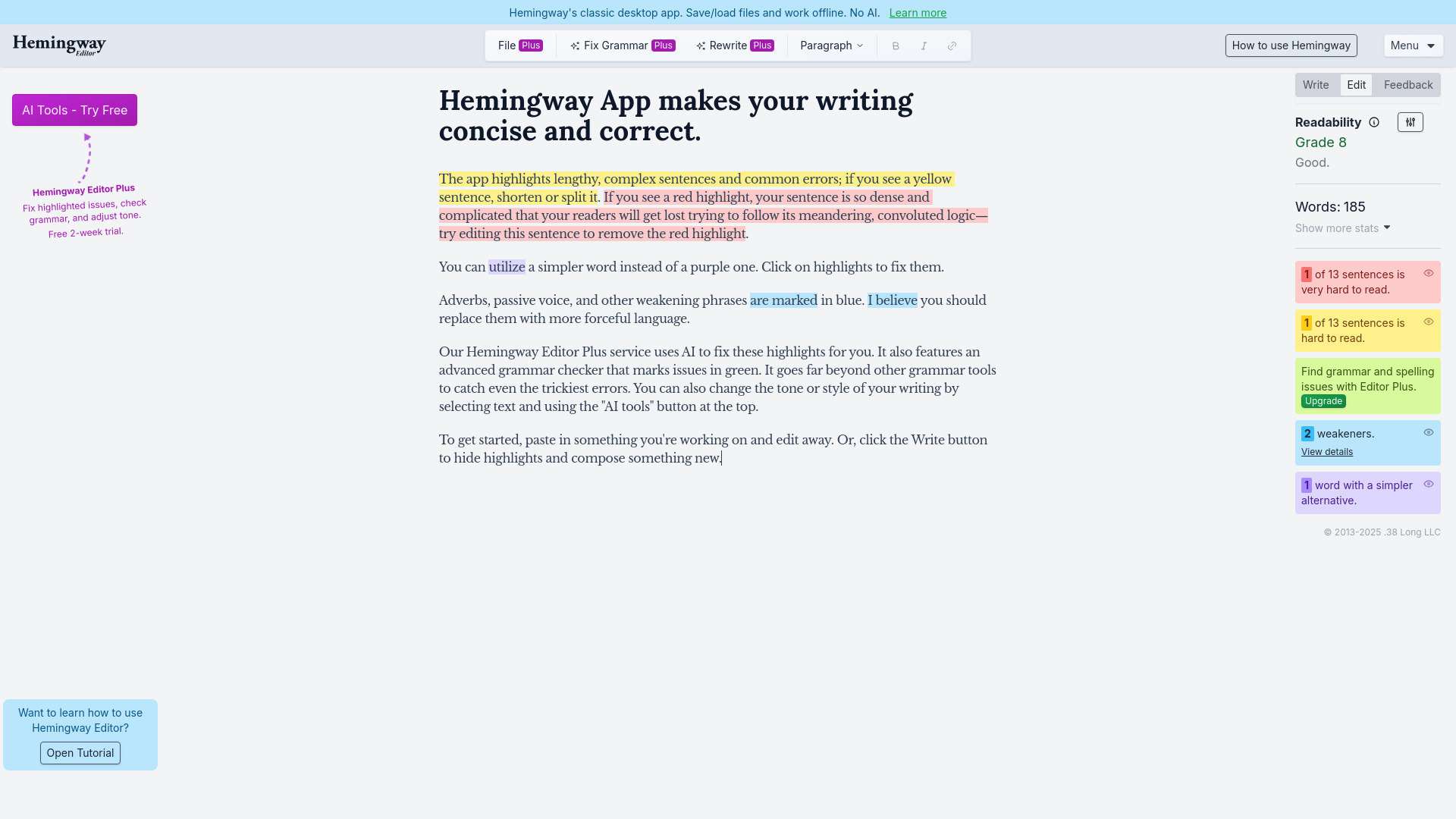 Hemingway Editor