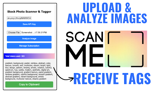 Stock Photo Keyword Scanner - 谷歌插件