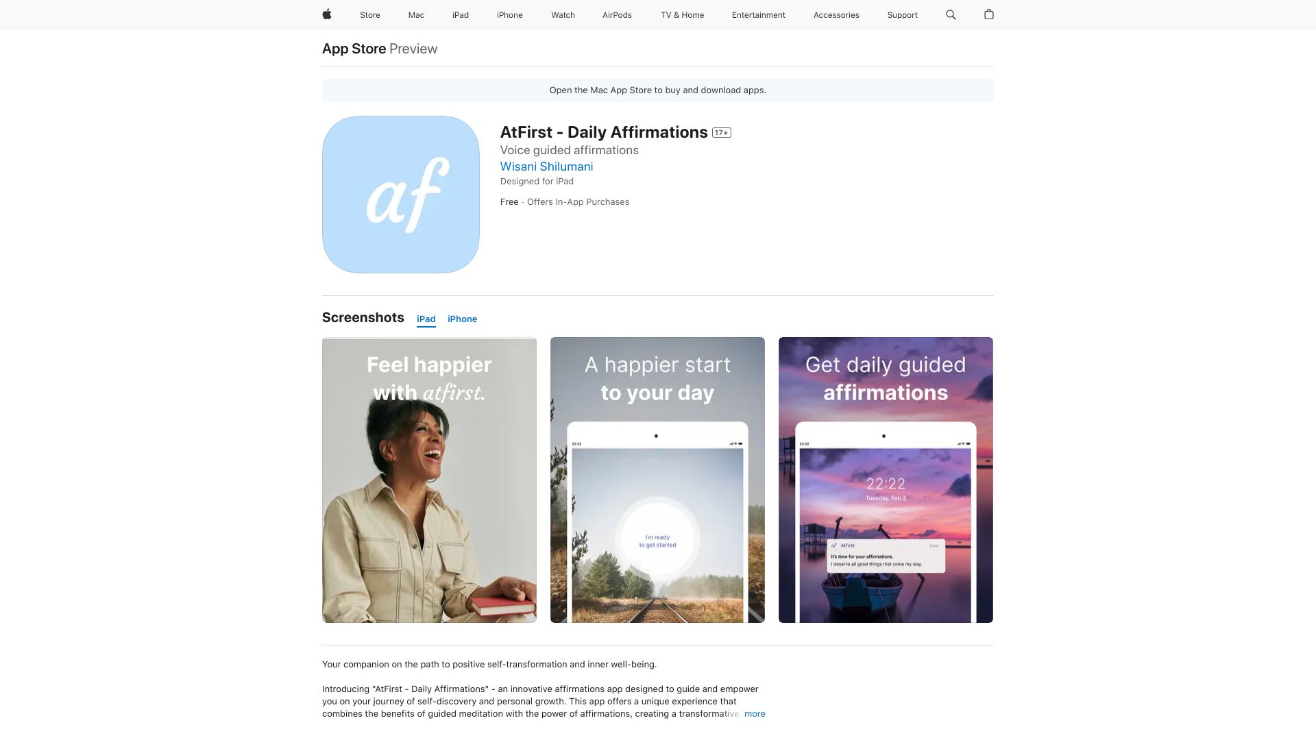 AtFirst - Daily Affirmations