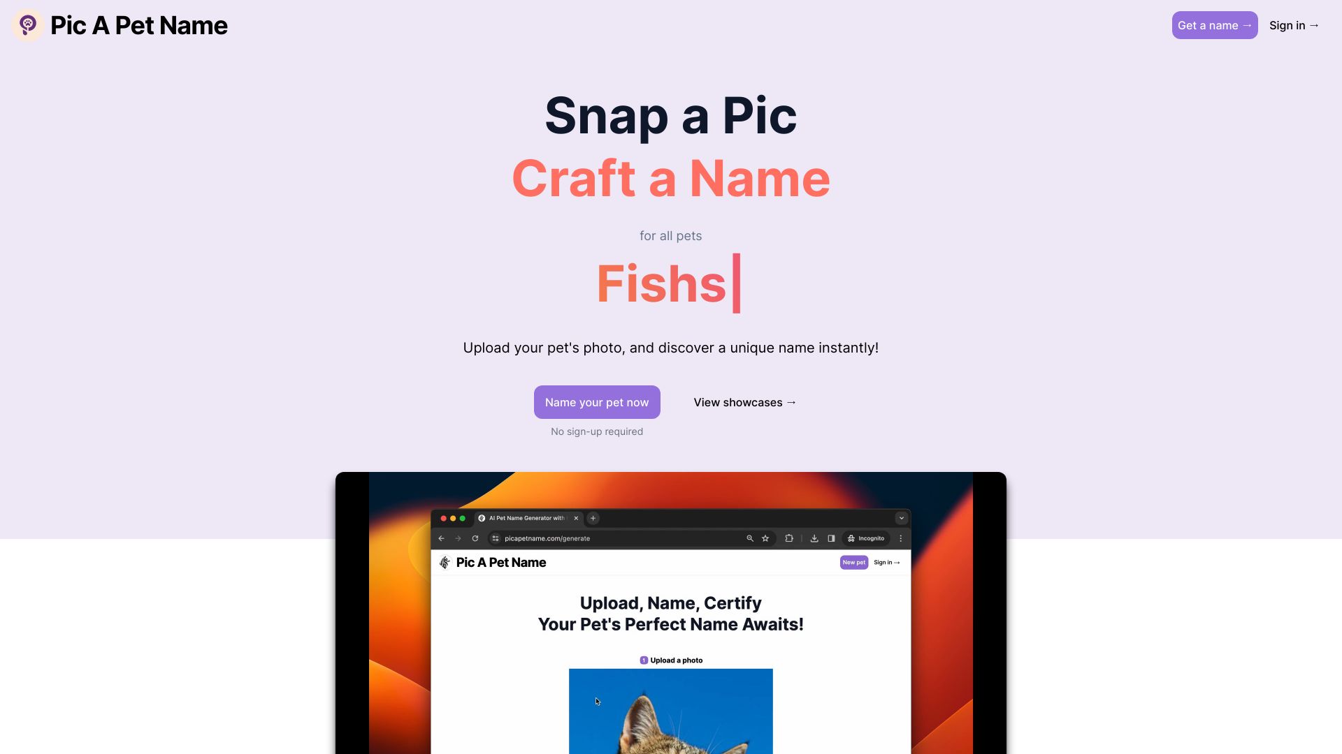 PicAPetName