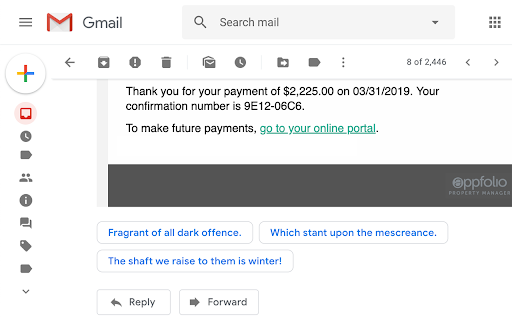 Replaces suggested replies on Gmail messages with poetic verse - 谷歌插件
