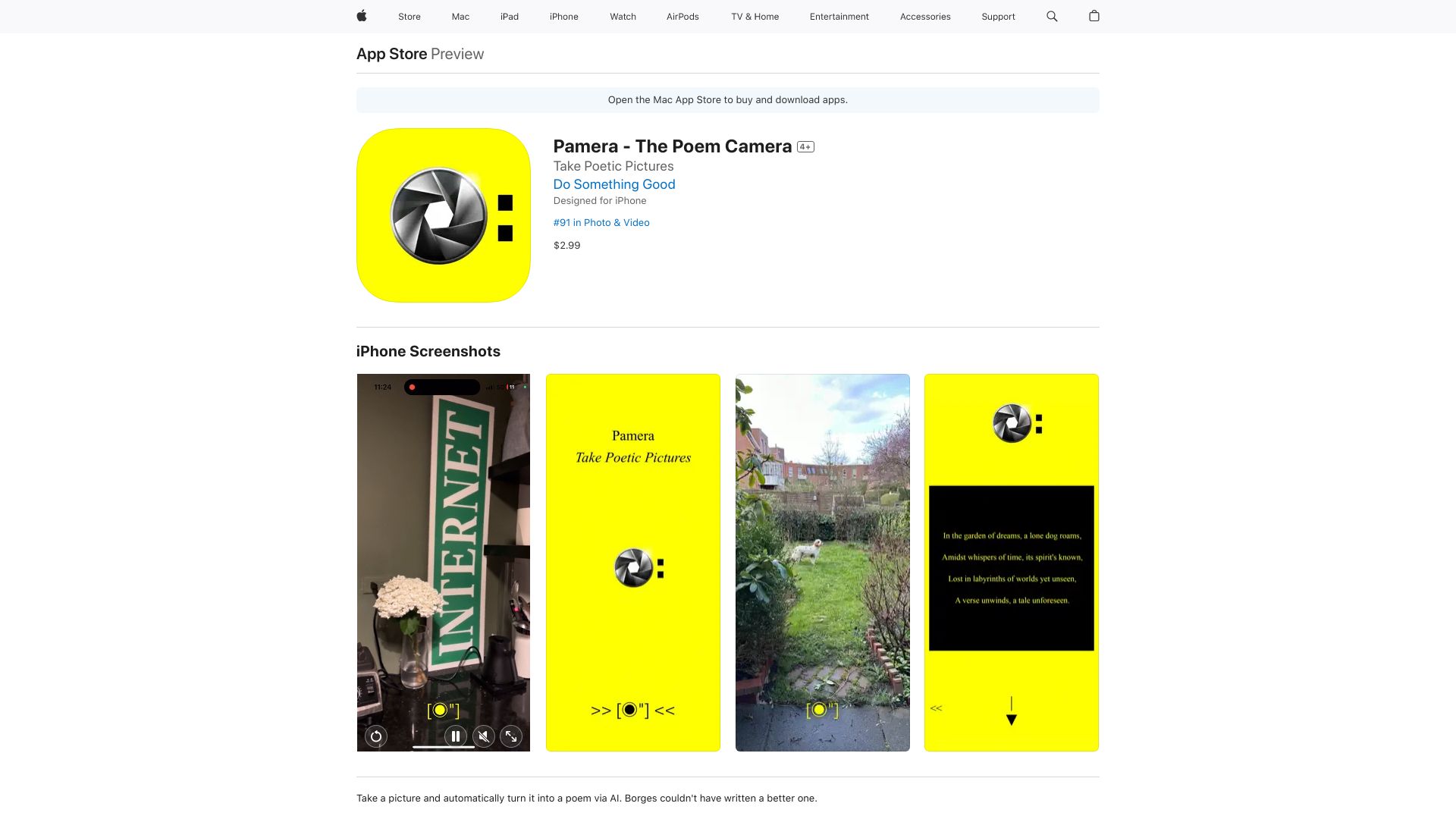 Pamera - The Poem Camera