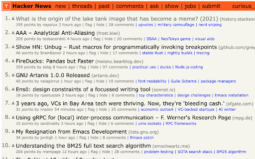 Hacker News AI Tag Navigator - 谷歌插件