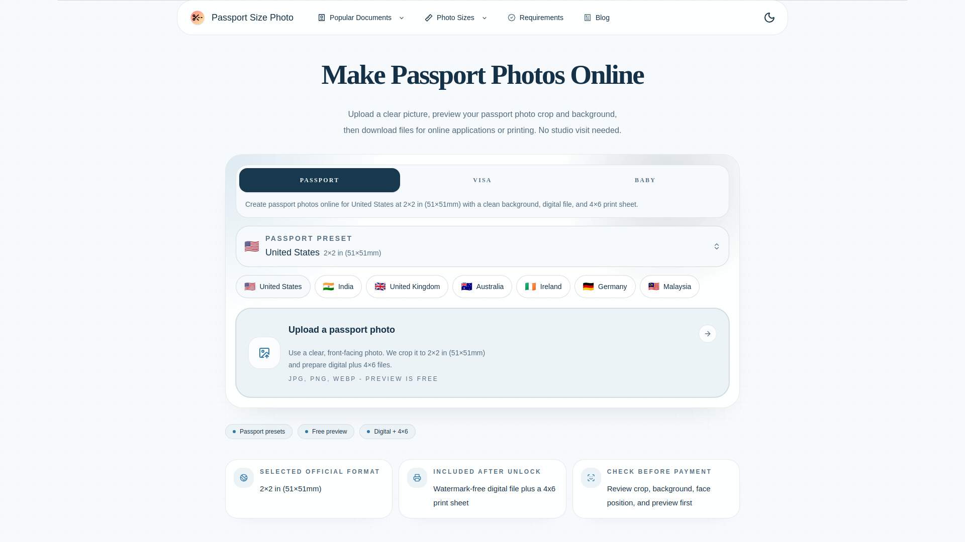 Passport Size Photo Maker