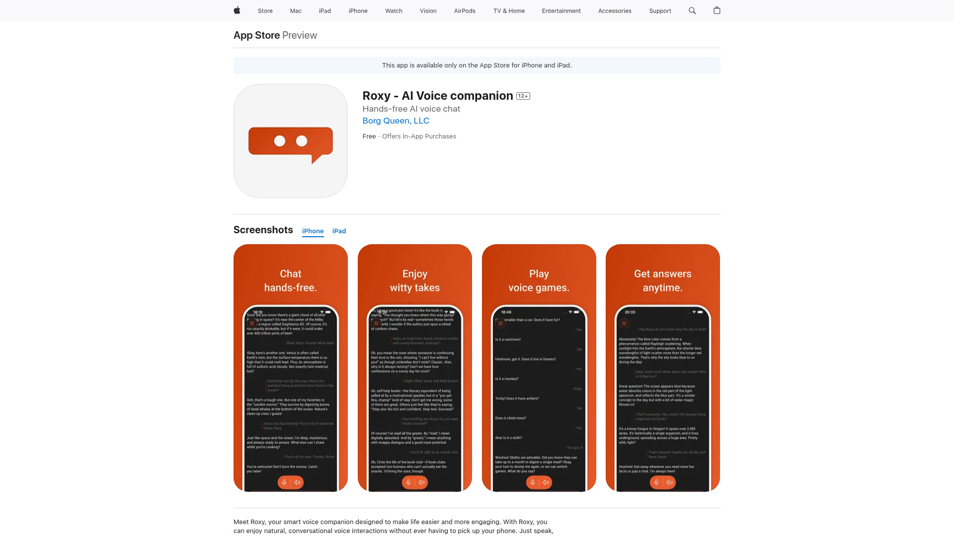 Roxy - AI Voice companion