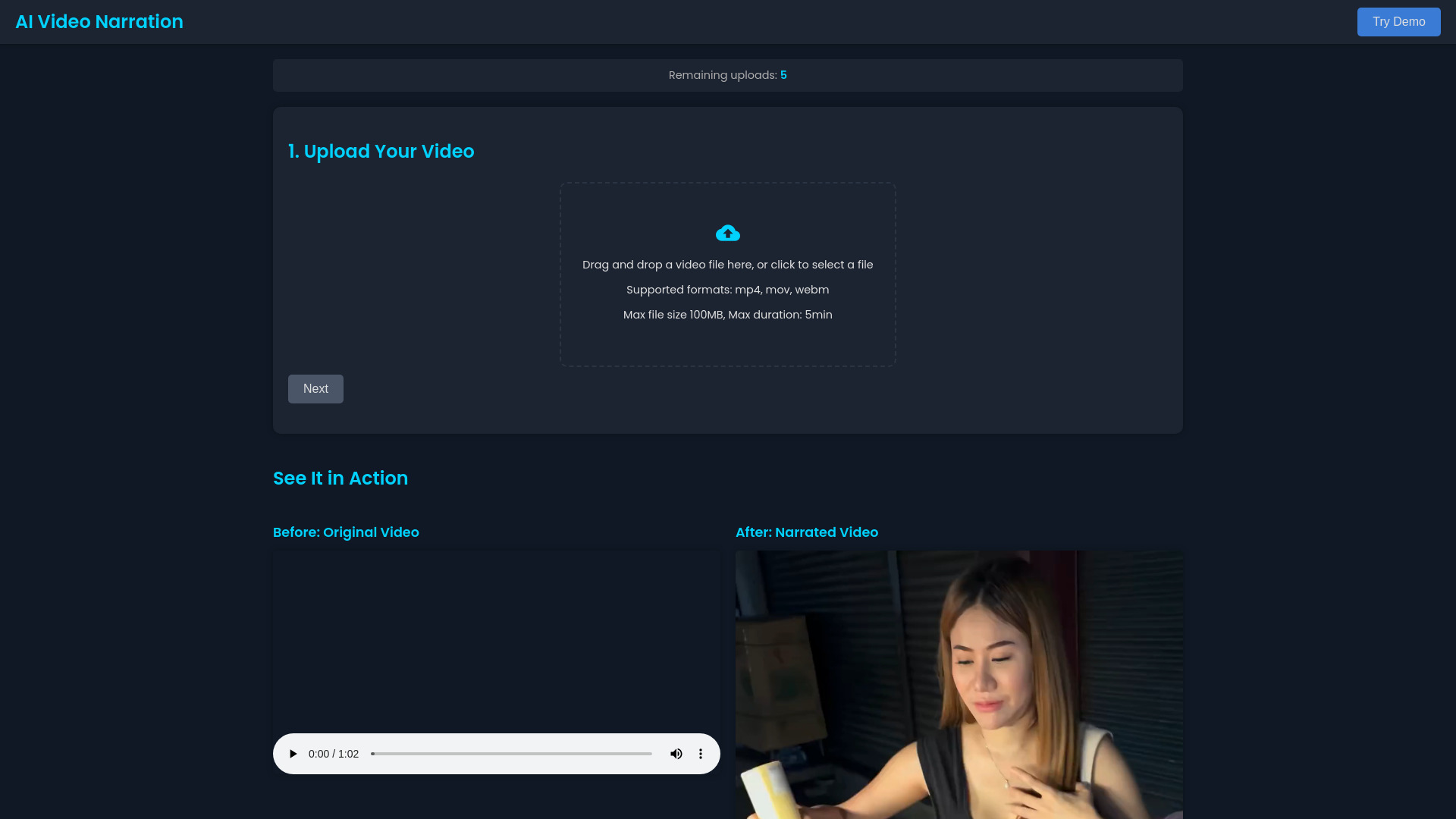 NarrateVideoAI