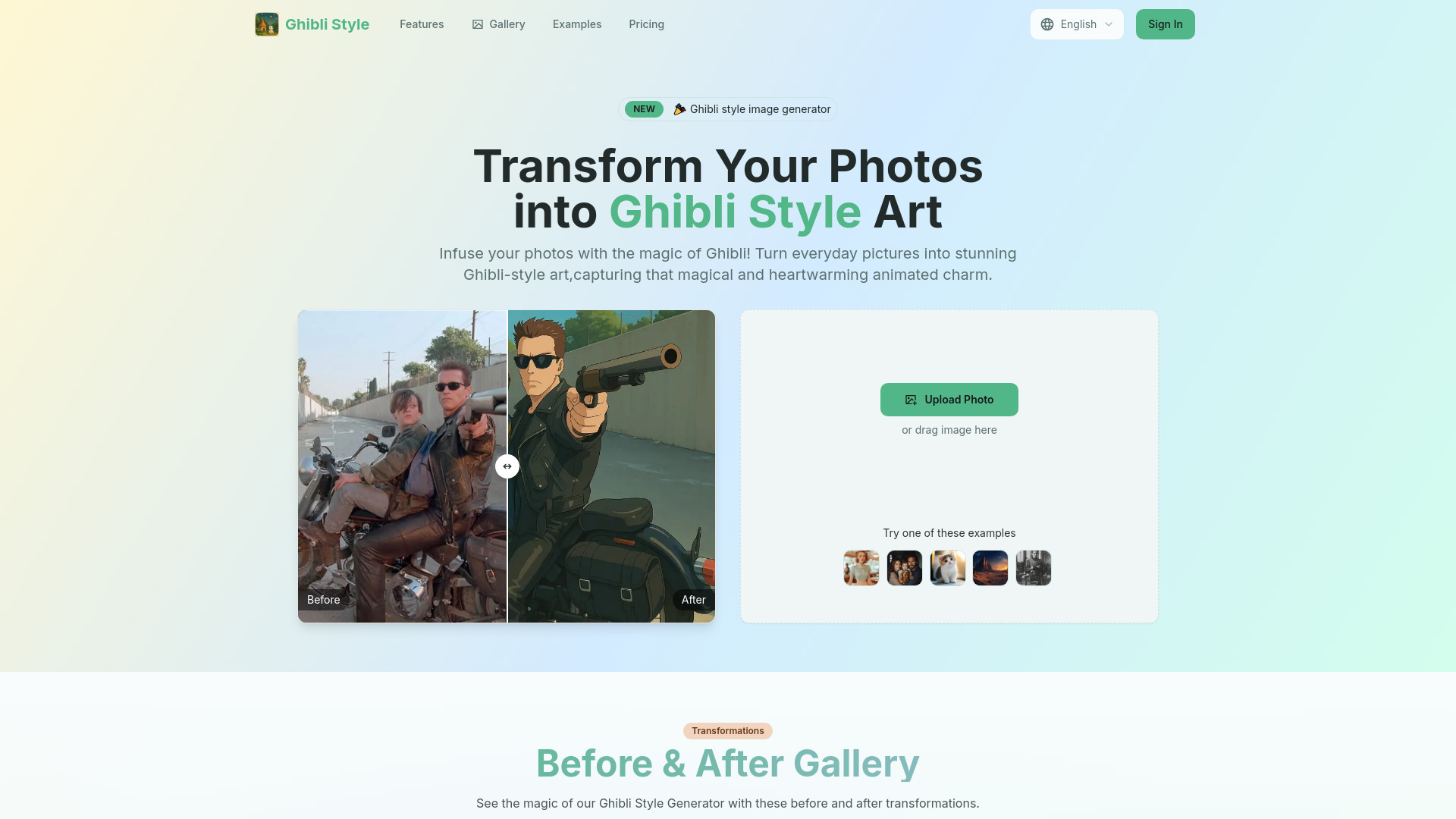 Ghibli Style - AI Photo to Anime Style Generator