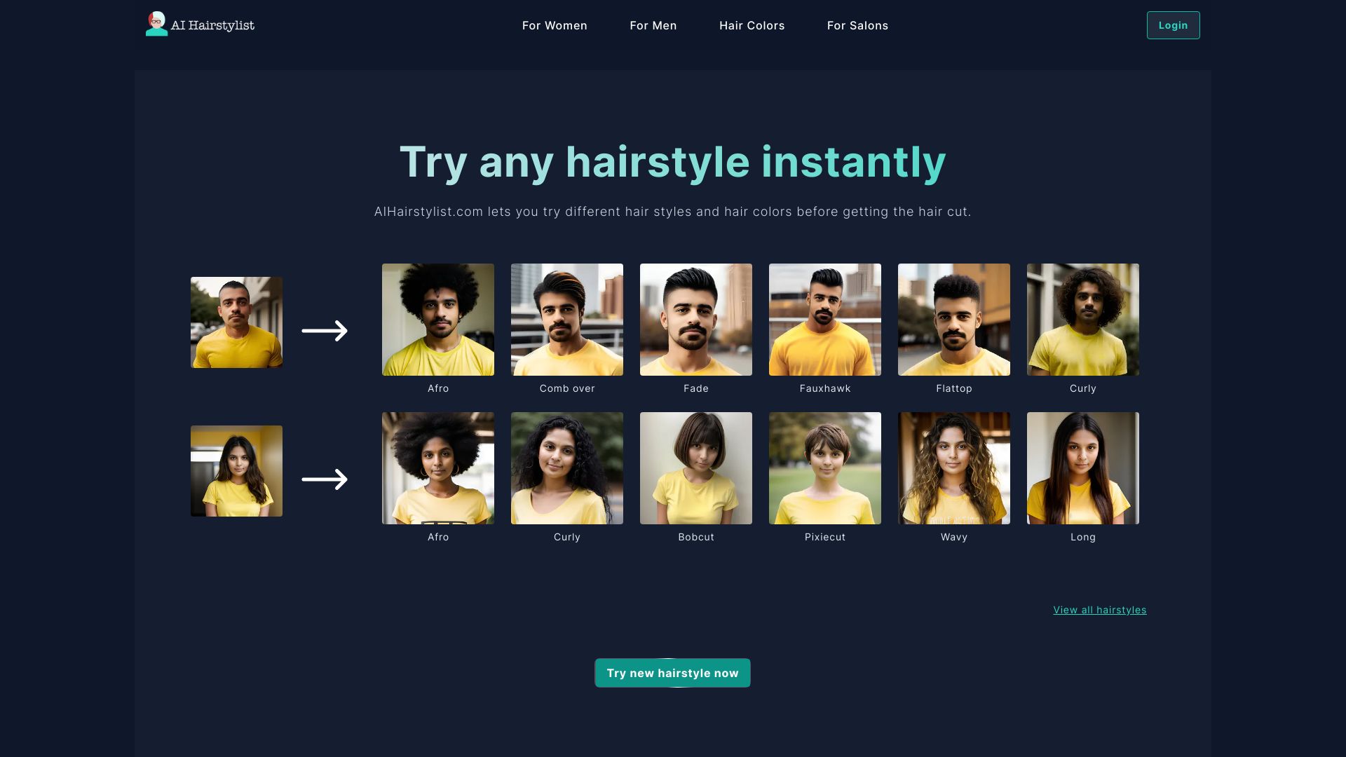 AI Hairstyle Changer