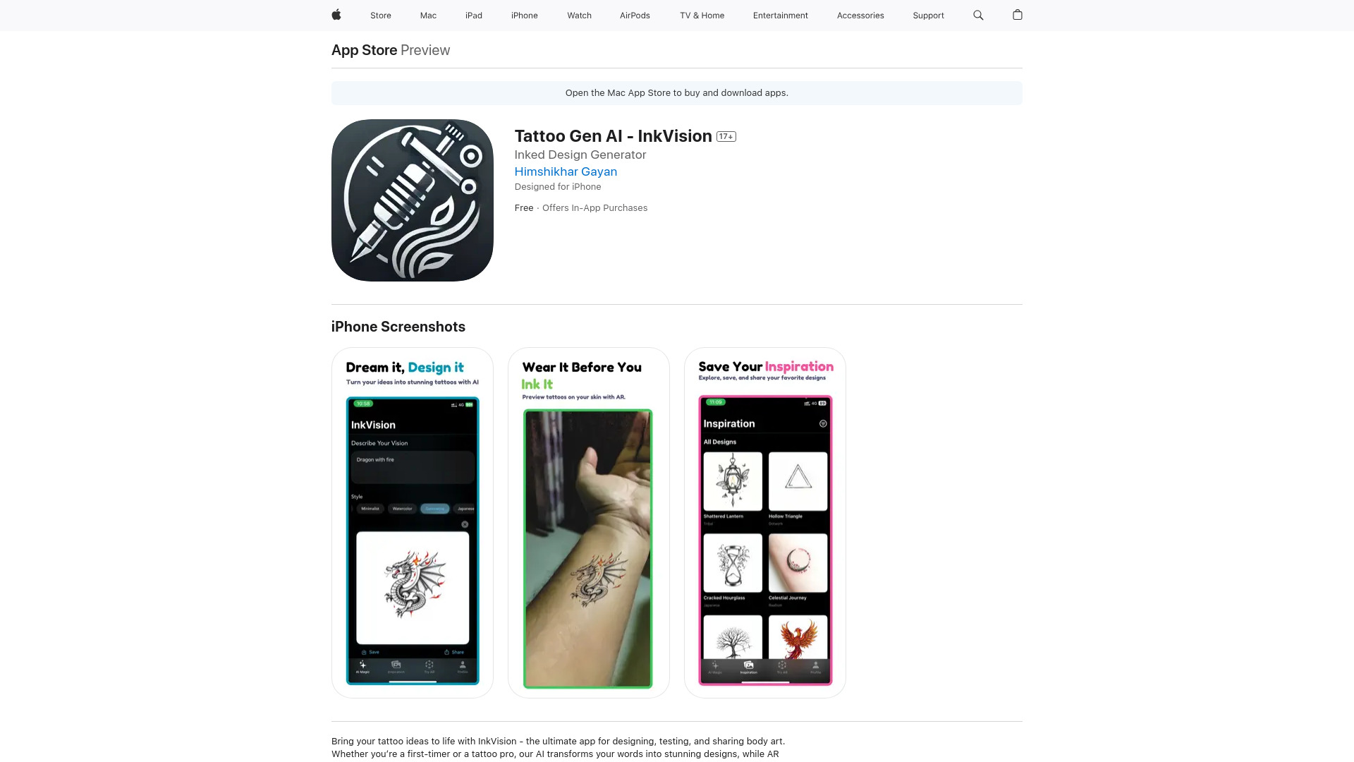 Tattoo Gen AI - InkVision