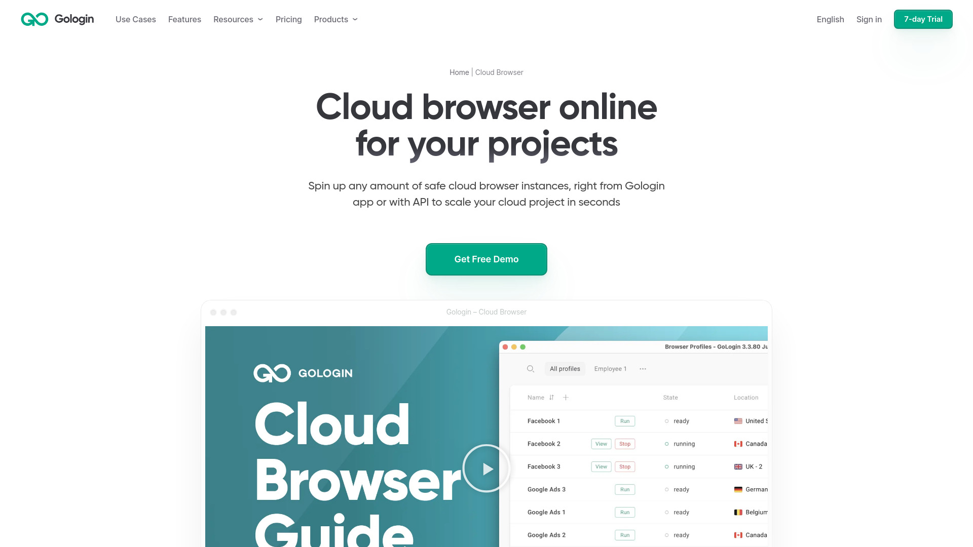 Gologin Cloud Browser