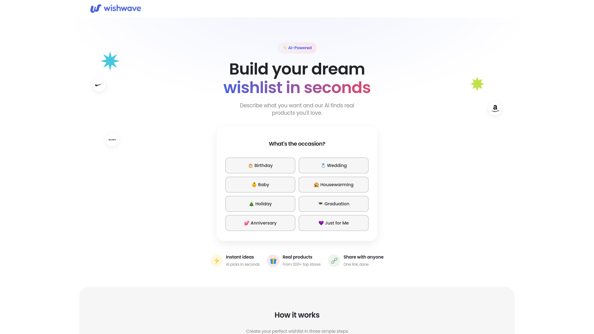 AI gift finder by wishwave