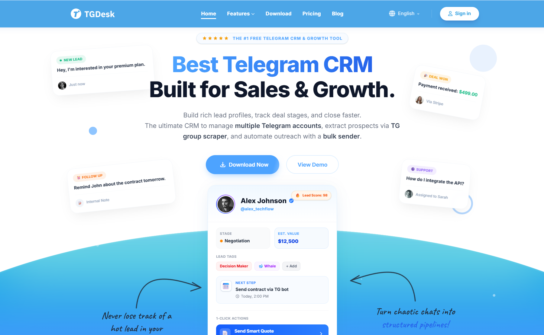Telegram CRM -  TGDesk