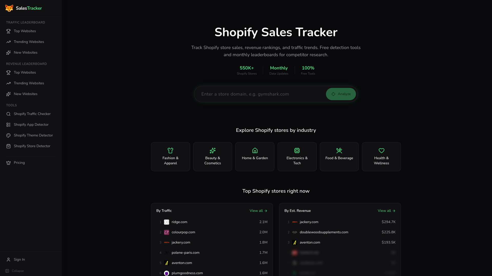 Shopify Sales Tracker