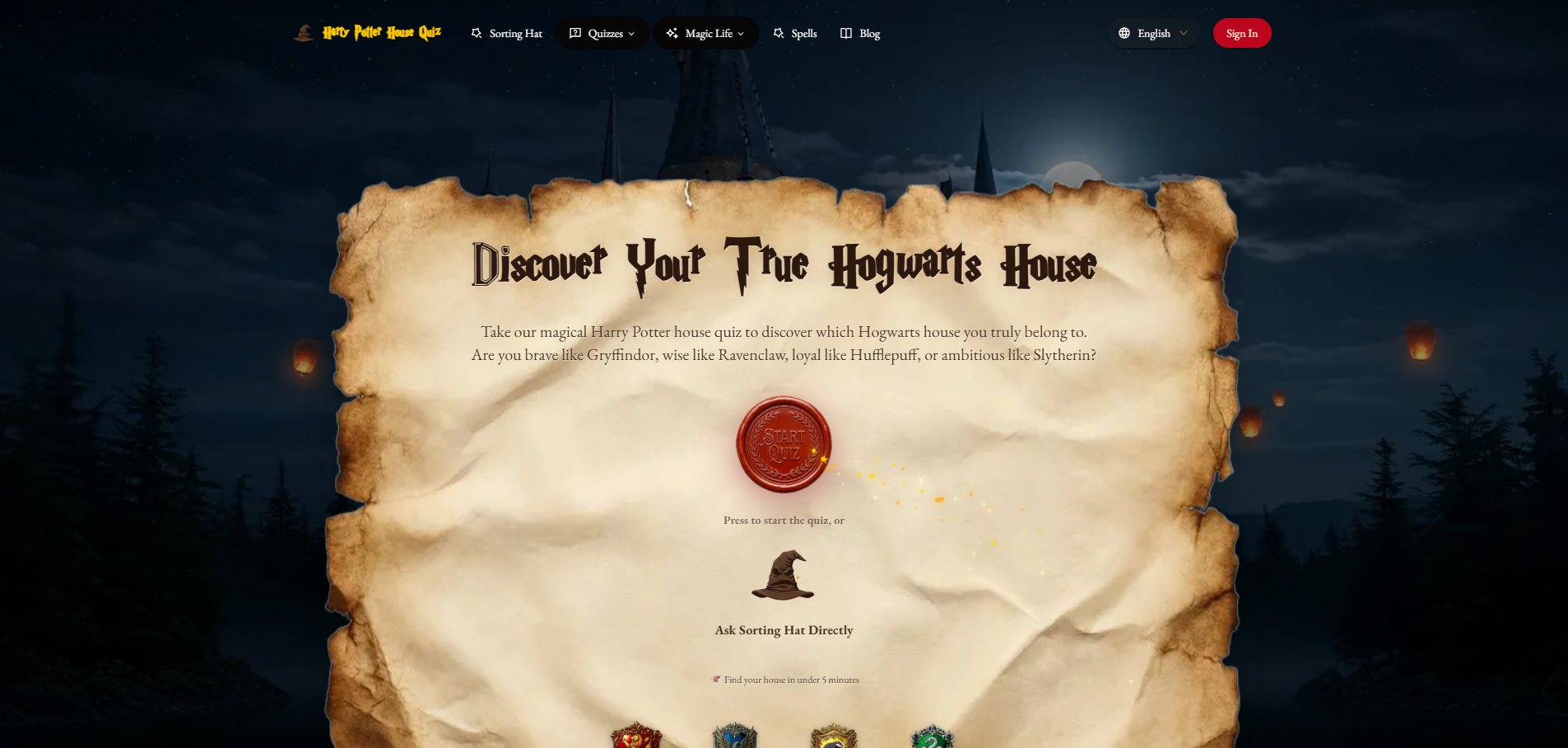 Harry Potter House Quiz