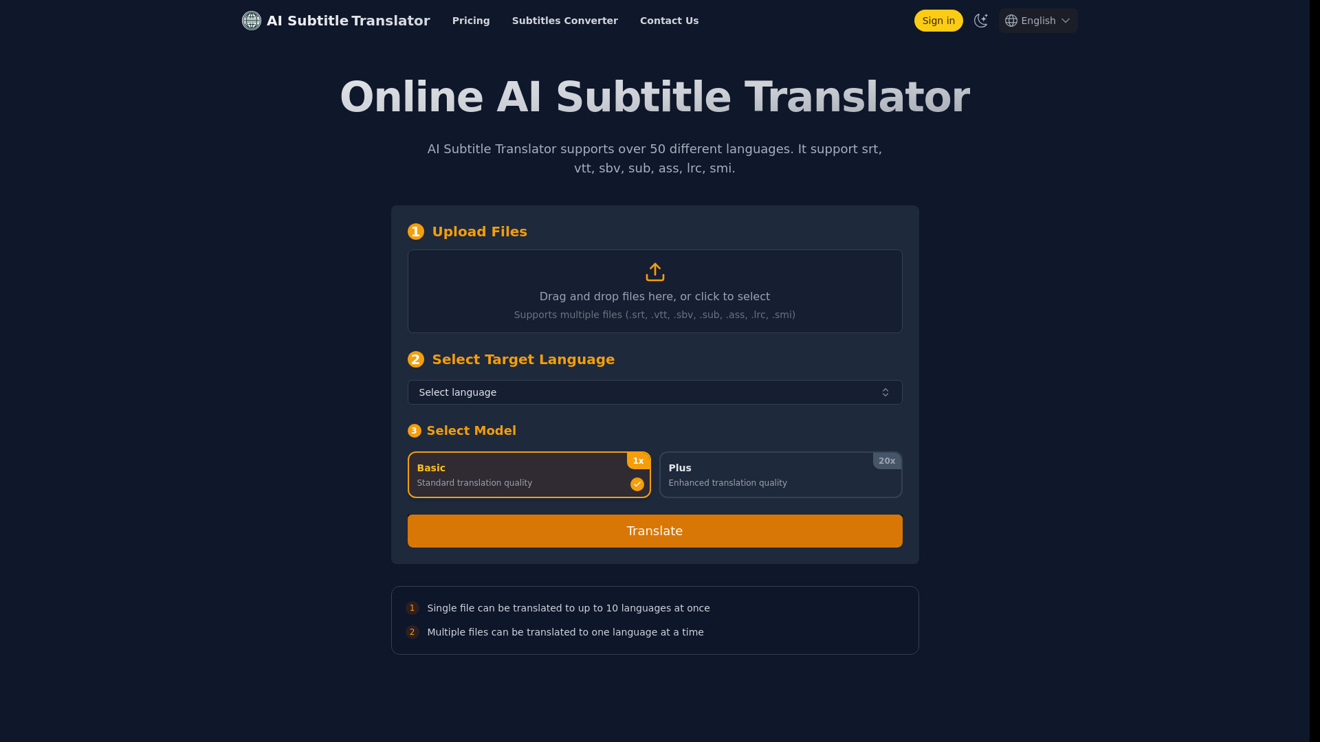 AI Subtitle Translator