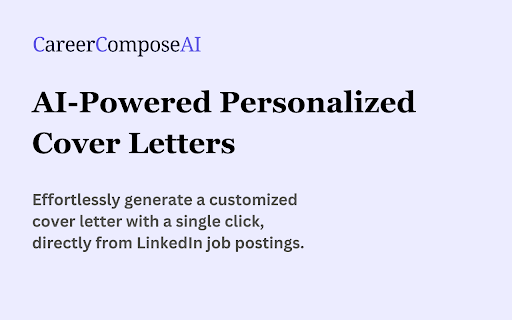 Cover Letter GPT - 谷歌插件