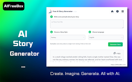 Free AI Story Generator - 谷歌插件