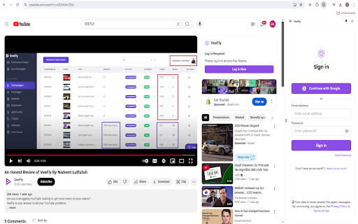 VeeFly YouTube Chrome Extension - 谷歌插件