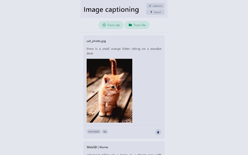 Image Captioning Chrome Extension - 谷歌插件