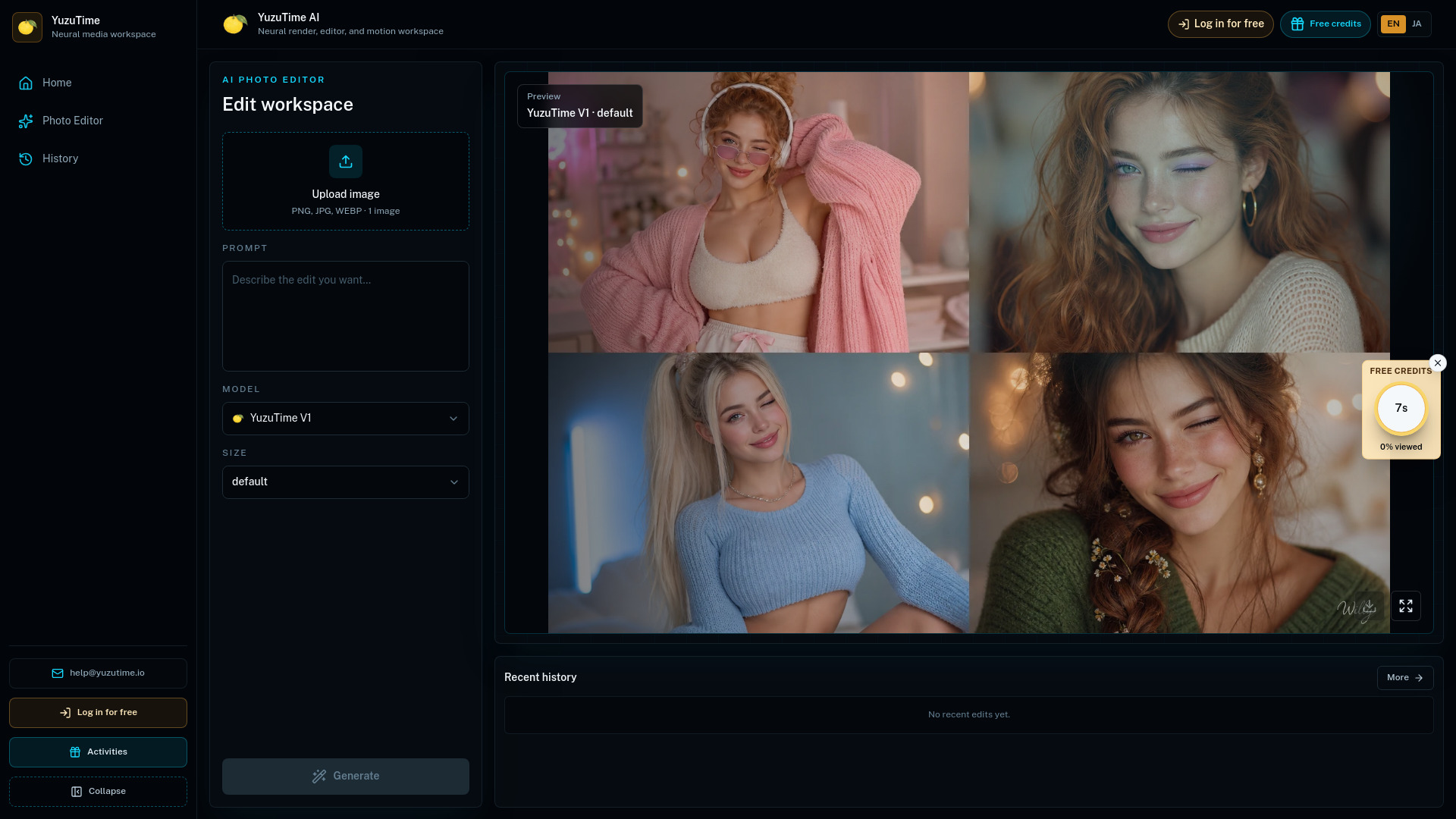 Free Al Photo Editor | YuzuTime Al