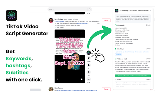 TikTok Script Generator (Denote.net) - 谷歌插件