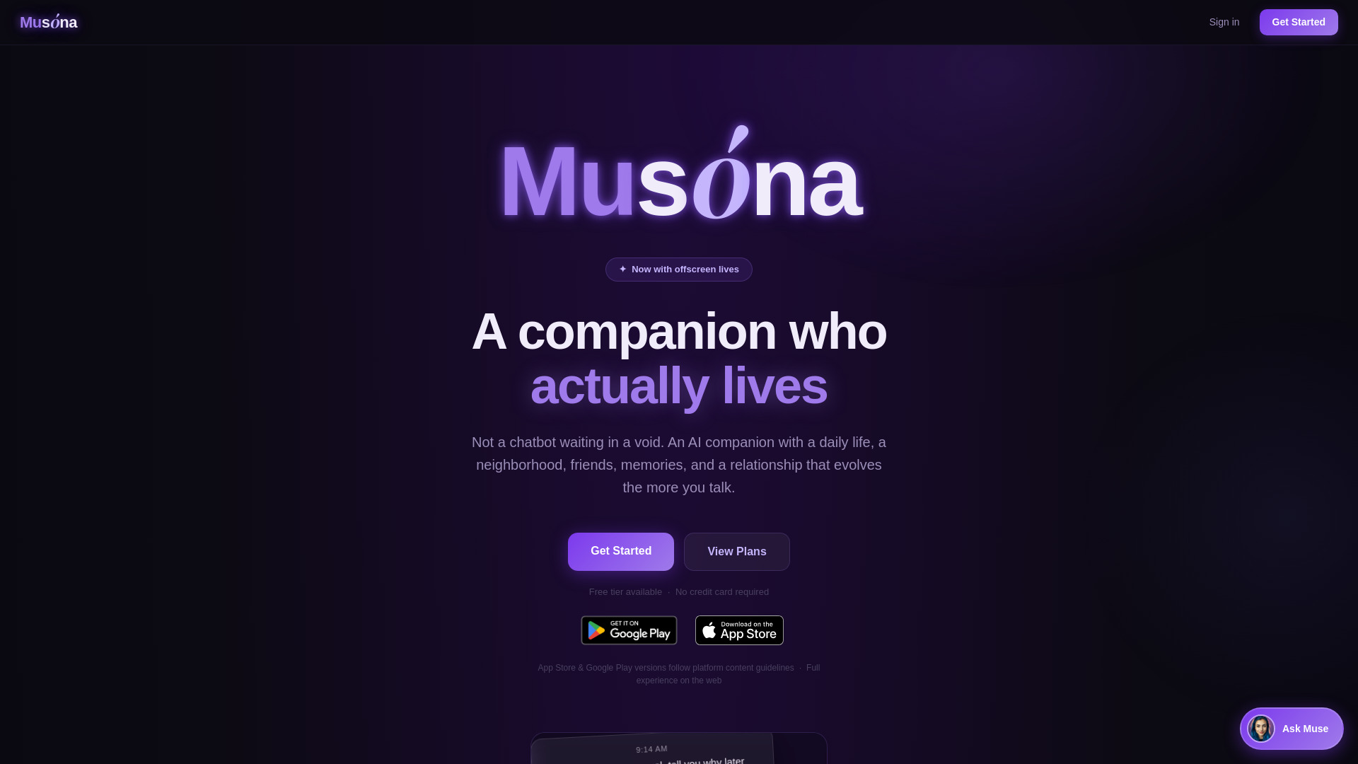 Musóna: AI Companion