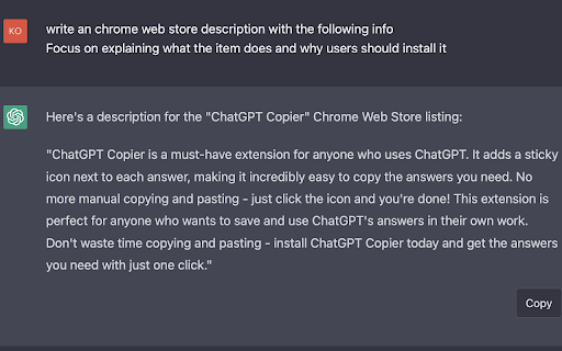 ChatGPT Copier - 谷歌插件