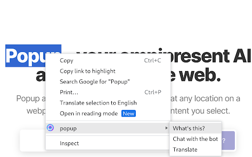 AI Assistant Popup - 谷歌插件