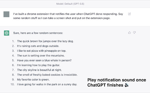 ChatGPT Notifier - 谷歌插件