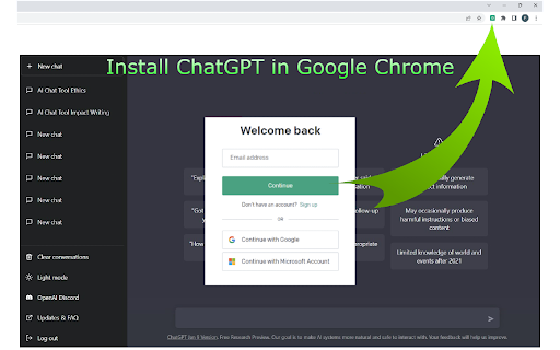 Chat GPT - 谷歌插件