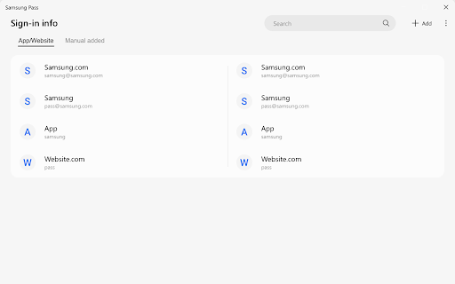Samsung Pass - 谷歌插件