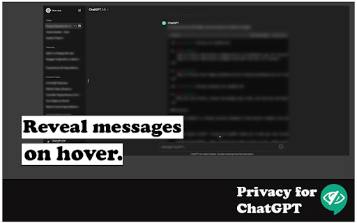 Privacy for ChatGPT - 谷歌插件