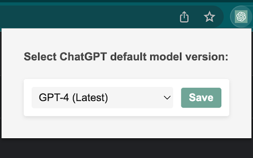 Change the default GPT model version of ChatGPT - 谷歌插件