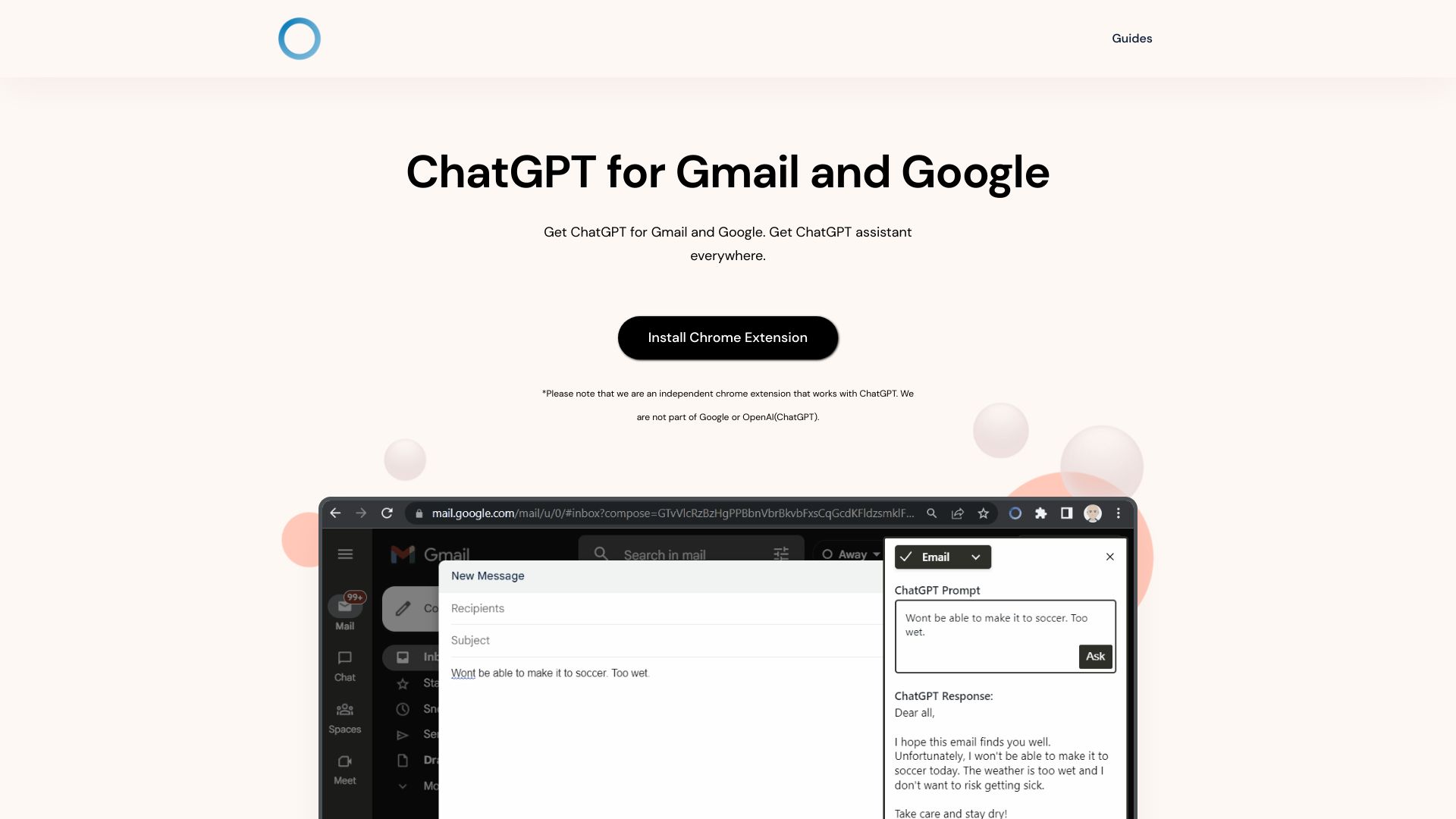 ChatGPT Everywhere Chrome Extension