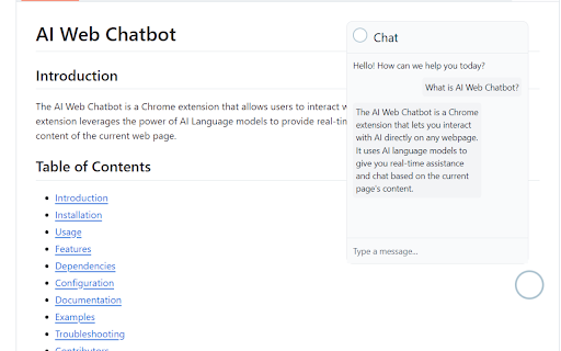 AI Web Chatbot Extension - 谷歌插件