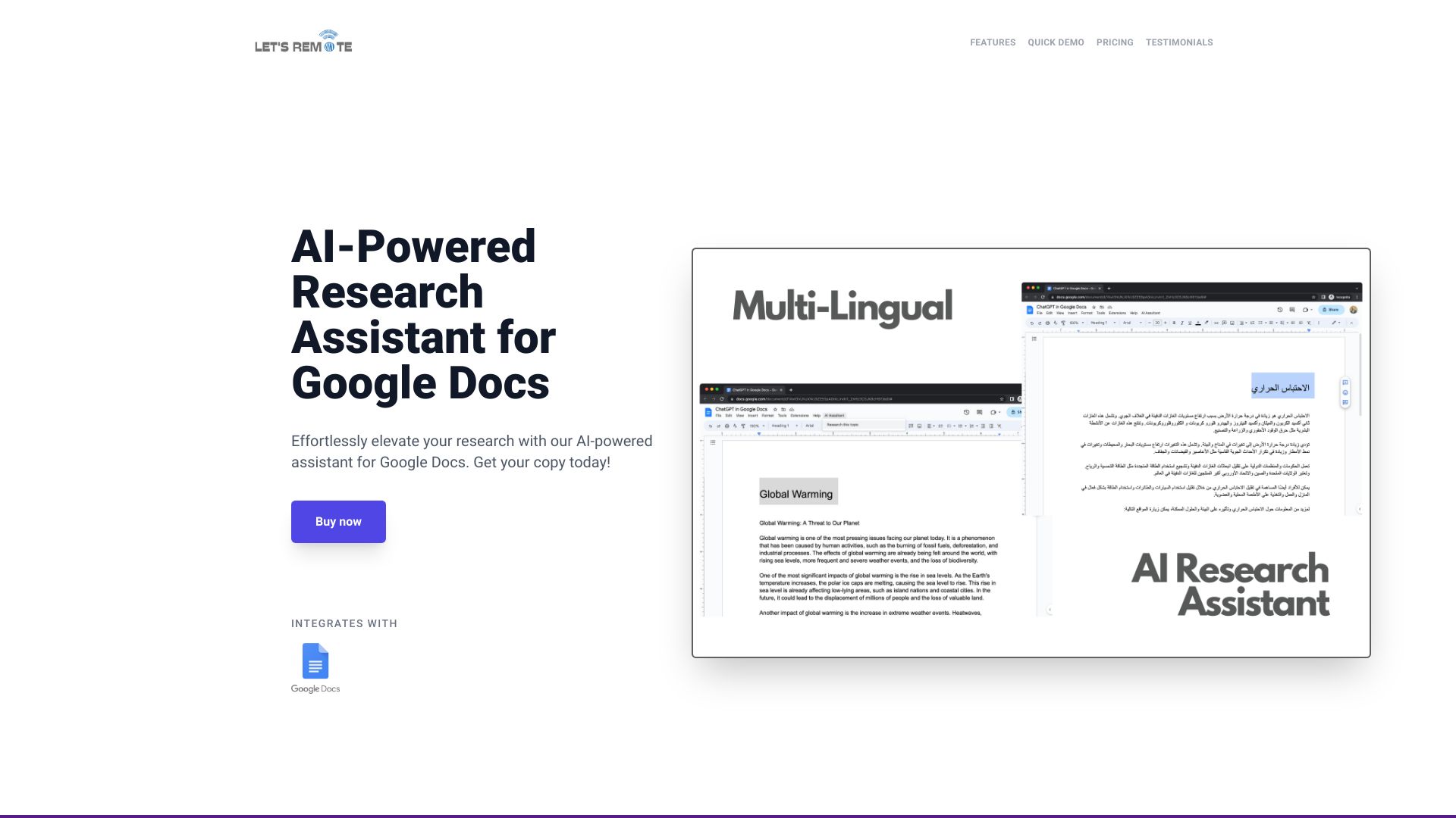 Google Docs AI-Assistant Extension
