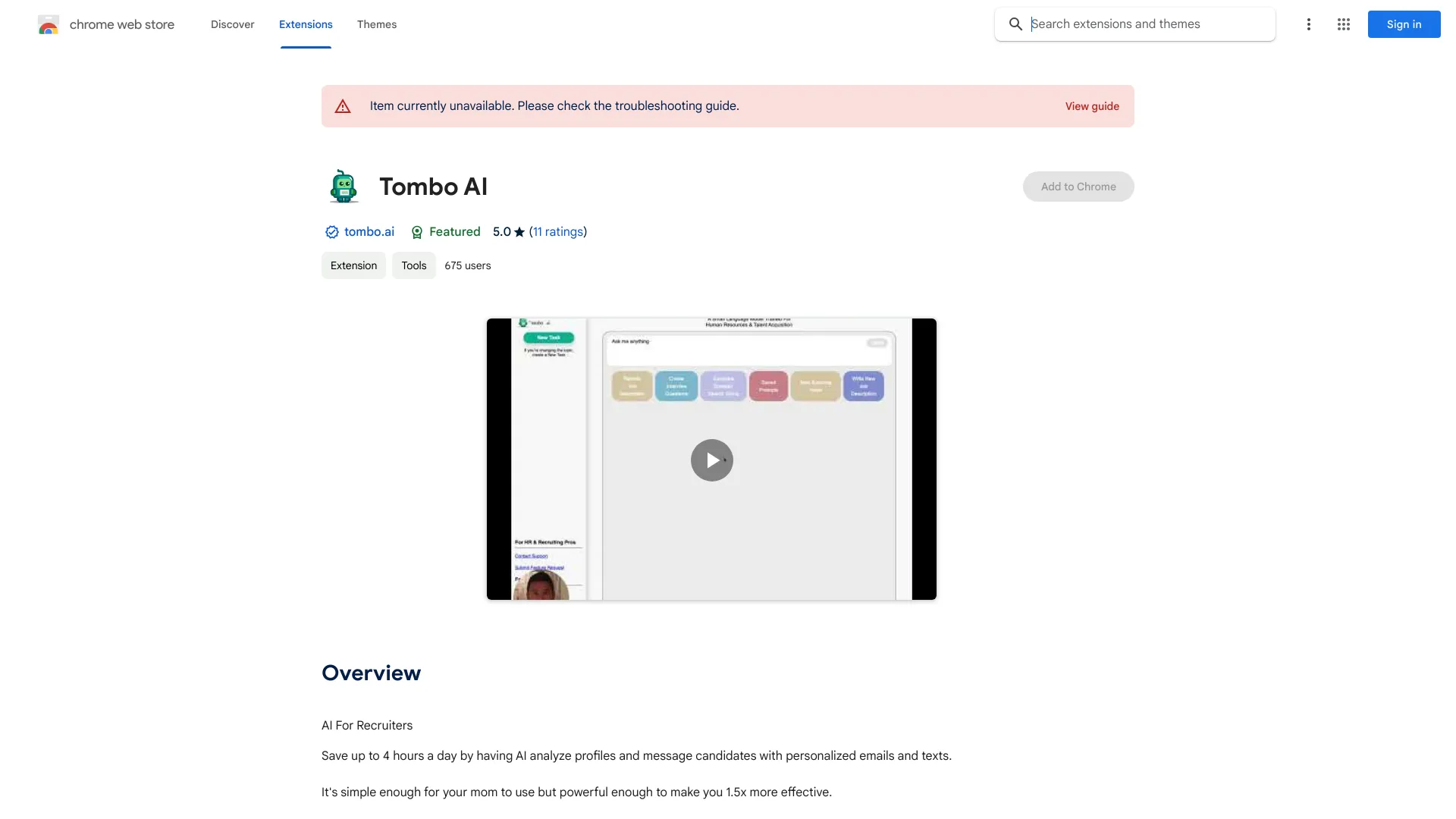 AI Recruiter Assistant - 谷歌插件