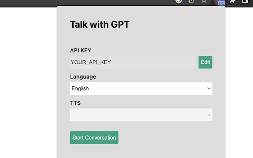 Talk-with-GPT - 谷歌插件