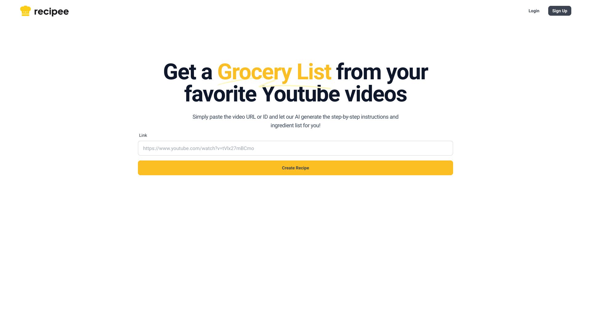 Grocery List Generator