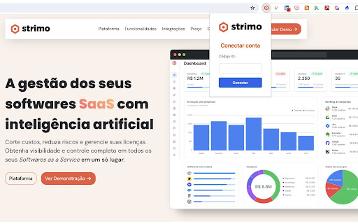 Plataforma de gestão e inteligência em softwares SaaS com inteligência artificial - 谷歌插件