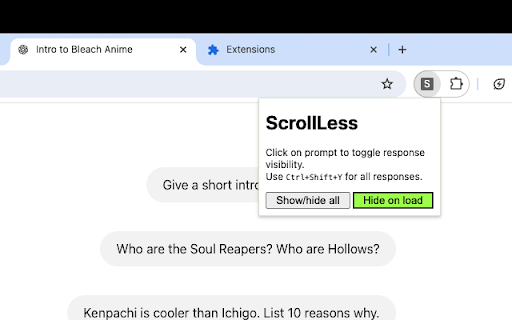 ChatGPT Hide Responses Extension - 谷歌插件