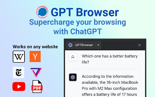 GPTBrowser - 谷歌插件
