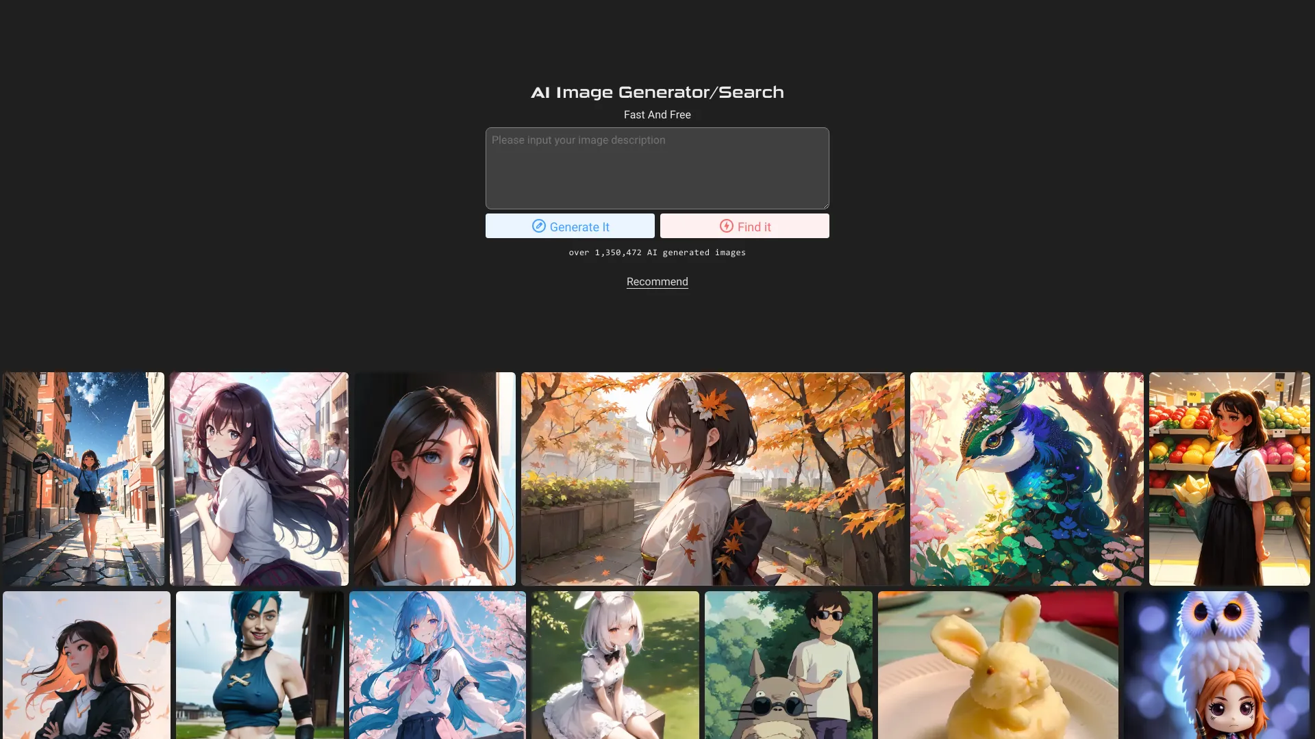 AI Image Generator and Search