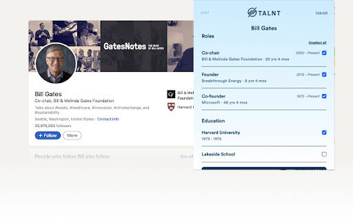 TALNT / Profile AI - 谷歌插件