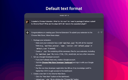 GPT4 Chat Settings - 谷歌插件