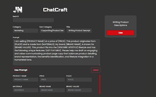 ChatCraft - 谷歌插件