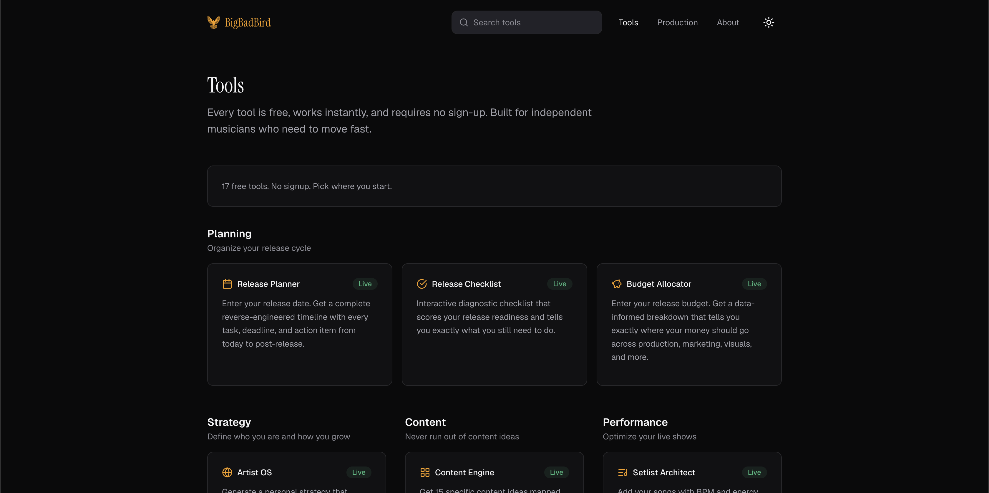 BigBadBird Music Tools