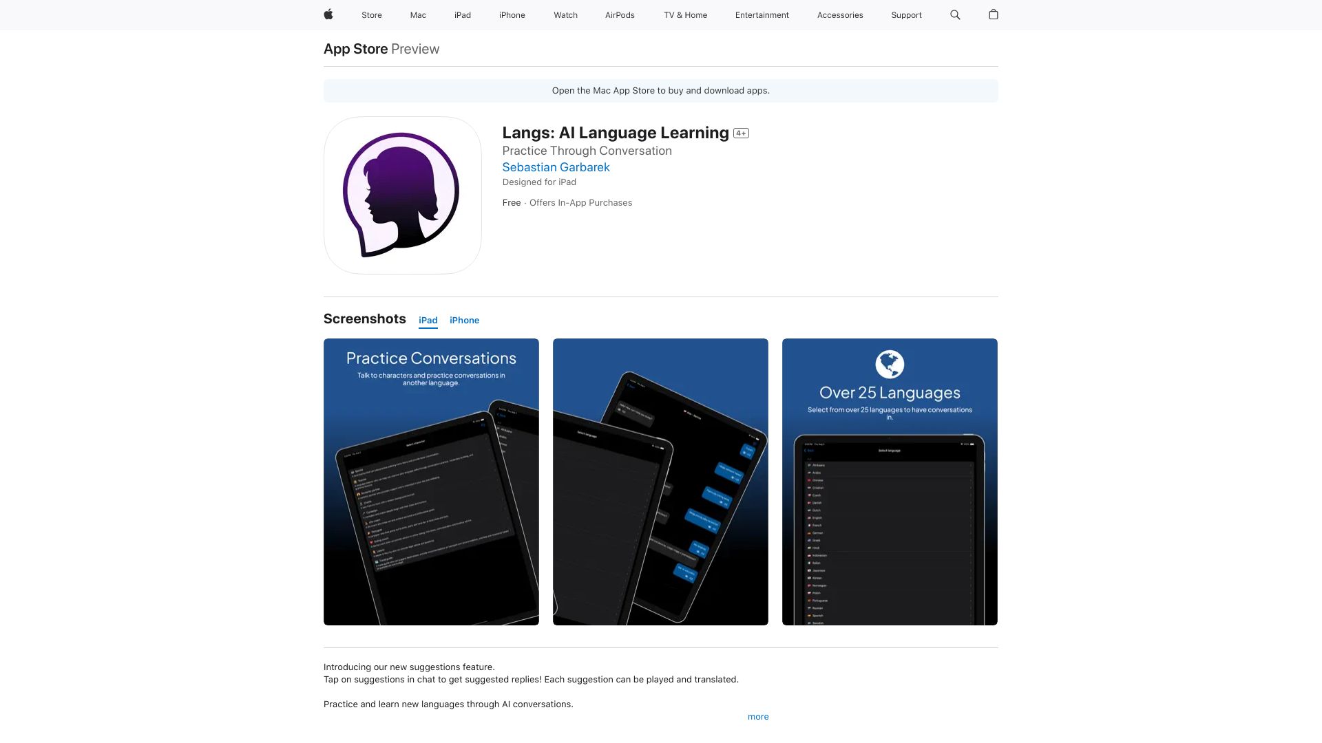 Langs: AI Language Learning