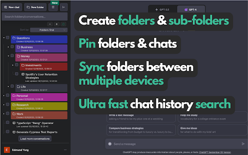 ChatGPT Easy Folders - 谷歌插件