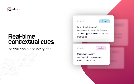 Real Time Sales Assistant and AI Based Conversation Insights - 谷歌插件